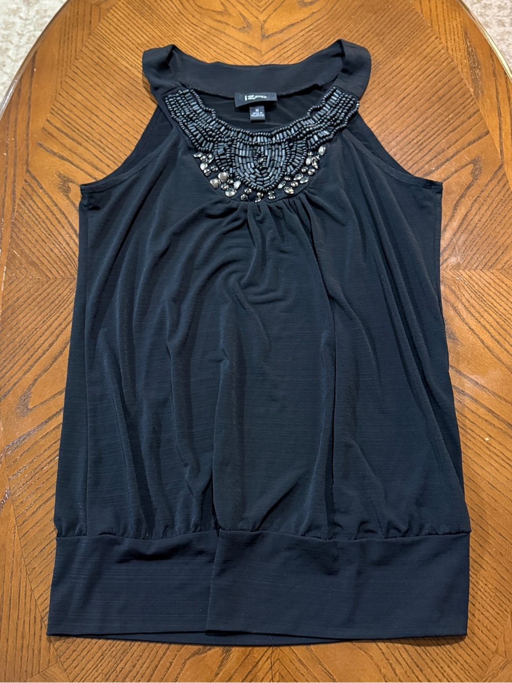 Apt. 9 Black Beaded Halter-Style Sleeveless Camisole